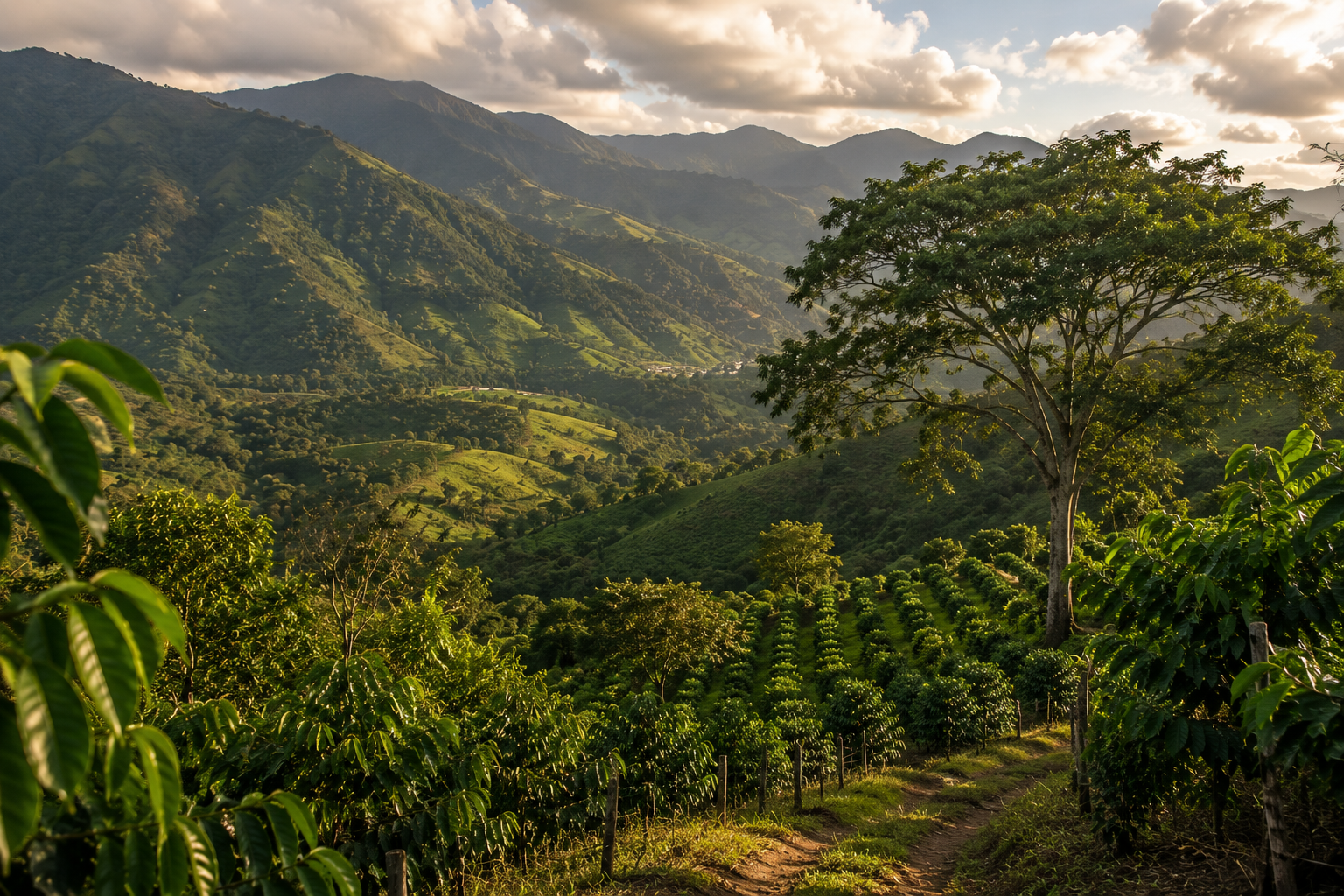 Paisaje agrícola de Santander, Colombia
